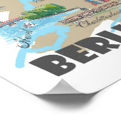 Berlijn-hoogtepuntkaart Poster (Hoek)