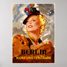Berlijn Kurfürstendamm Reisposter Poster