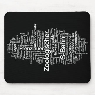 Berlijn Label Cloud - Mousepad Muismat