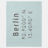 Berlijn Latitude-breedtegraad Fleece Deken (Voorkant)