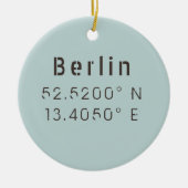 Berlijn Latitude-breedtegraad  Keramisch Ornament (Voorkant)