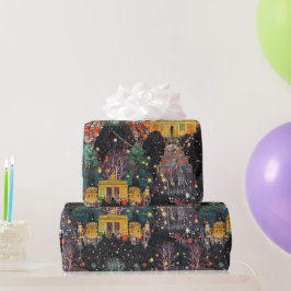 Berlijn met Kerst & Nieuwjaar in Waterverf Cadeaupapier