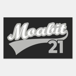 Berlijn Moabit 21 Classic Retro City Rechthoekige Sticker
