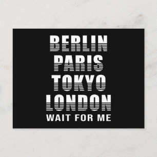 Berlijn Parijs Tokio Londen City Cities Grappig Ca Briefkaart