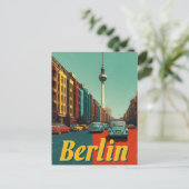Berlijn reis vintage briefkaart (Staand voorkant)