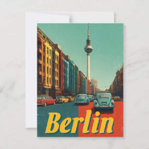Berlijn reis vintage briefkaart