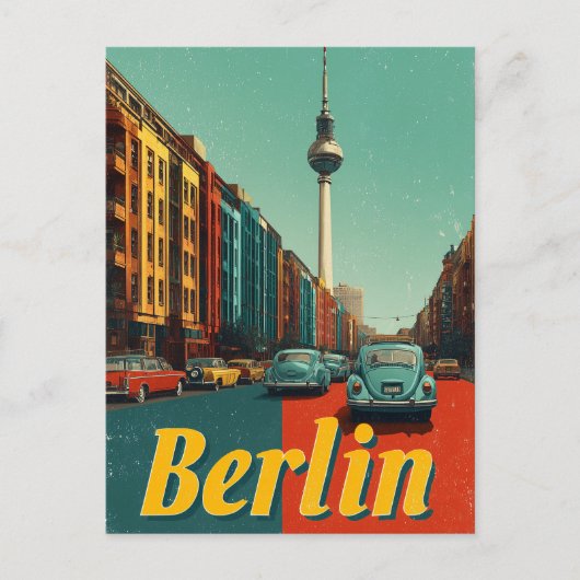 Berlijn reis vintage briefkaart (Voorkant)