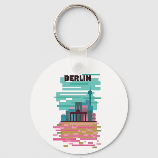 Berlijn Reisposter Sleutelhanger (Achterkant)
