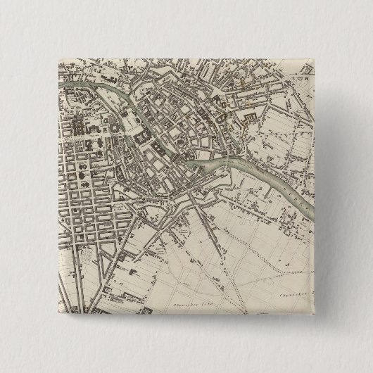 Berlijn Vierkante Button 5,1 Cm (Voorkant)