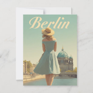 Berlijn vintage jaren 50 reizen briefkaart