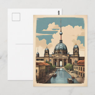 Berlijn vintage poster briefkaart