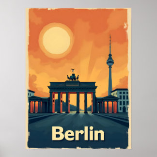 Berlijn vintage reisposter poster