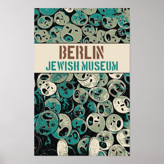 Berlijnse afbeelding van het joodse museum Duitsla Poster (Voorkant)