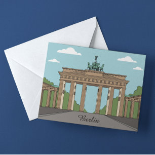 Berlijnse Brandenburgpoort – Klassiek stadslandmar Briefkaart