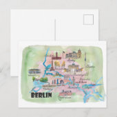 Berlijnse favoriete kaart met toeristische plaatse (Voorkant / Achterkant)
