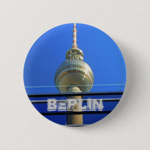 Berlijnse knop Fernsehturm Ronde Button 5,7 Cm