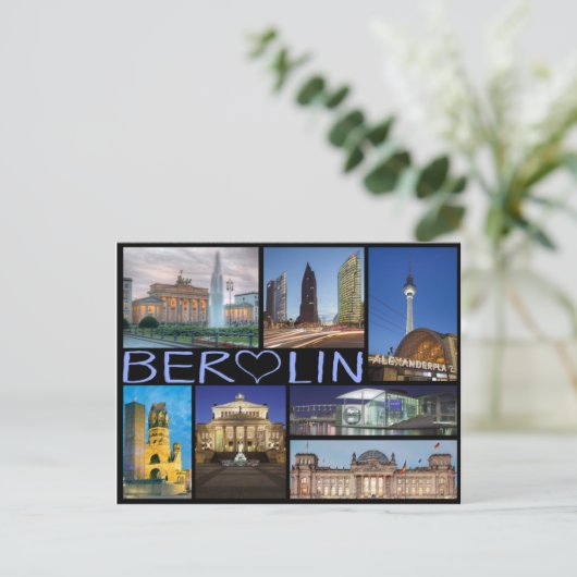 Berlijnse multi-afbeelding briefkaart (Staand voorkant)