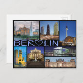 Berlijnse multi-afbeelding briefkaart (Voorkant / Achterkant)