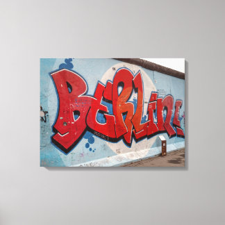 Berlijnse muur graffiti canvas afdruk