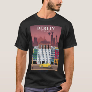 Berlijnse reisposter t-shirt