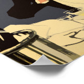 Berlijnse retro 1920 restaurant Plakatstil Poster (Hoek)