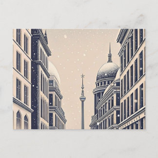 Berlijnse Silhouette Kerstkaart Briefkaart