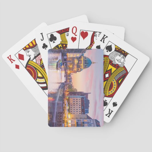 Berlijnse Skyline Cathedral Spree River op het zon Pokerkaarten (Achterkant)