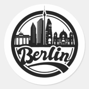 Berlijnse stad ronde Logo Sticker