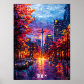 Berlijnse stad Skyline Poster – Dynamische Duitse (Voorkant)