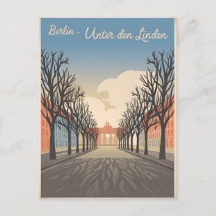 Berlijnse vintage Unter den Linden Briefkaart