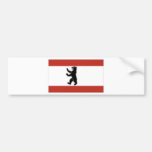 Berlijnse vlag bumpersticker (Voorkant)