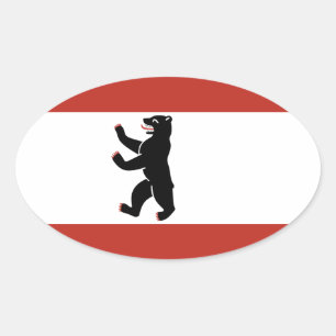 Berlijnse vlag ovale sticker