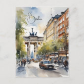 Berlijnse waterverf kunst briefkaart (Voorkant)