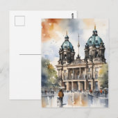 Berlijnse waterverf kunst briefkaart (Voorkant / Achterkant)