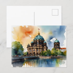 Berlijnse waterverf kunst briefkaart