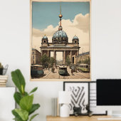 Berlijnse wijnposter poster (Thuiskantoor)