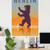 Berlijnse wijnposter poster (Thuiskantoor)