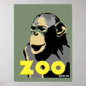 Berlijnse Zoo-aap retro- stijl Poster (Voorkant)