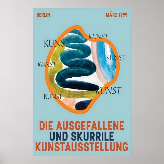 Berlin 1995 Art Exhibition Poster Abstract Gallery (Devant)