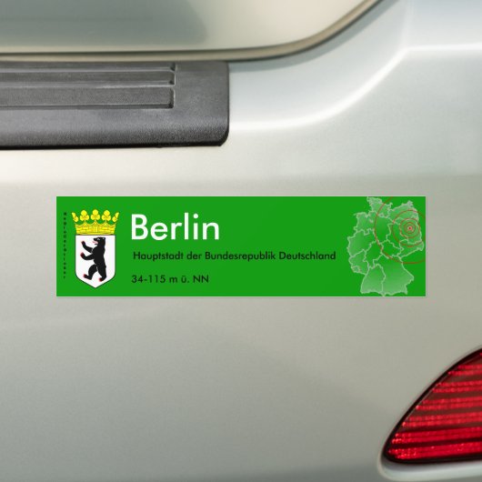 Berlin 4 bumpersticker (Op auto)