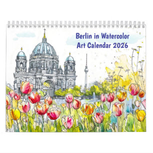 Berlin à l'aquarelle – Calendrier artistique 2026