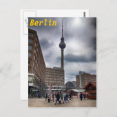 Berlin Alexanderplatz Fernsehturm Briefkaart (Voorkant / Achterkant)