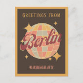 Berlin Allemagne Boule Disco Retro Vintage Carte p (Devant)