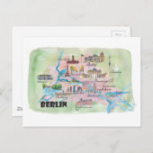 Berlin Allemagne Retro Vintage Carte (Devant / Derrière)