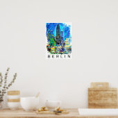 Berlin Allemagne vintage voyage Poster (Cuisine)