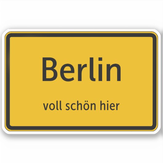 Berlin Aufkleber Sticker Autoaufkleber (Voorkant)