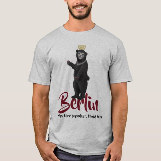 Berlin Beer-was hier passiert, bleibt hier T-shirt (Voorkant)