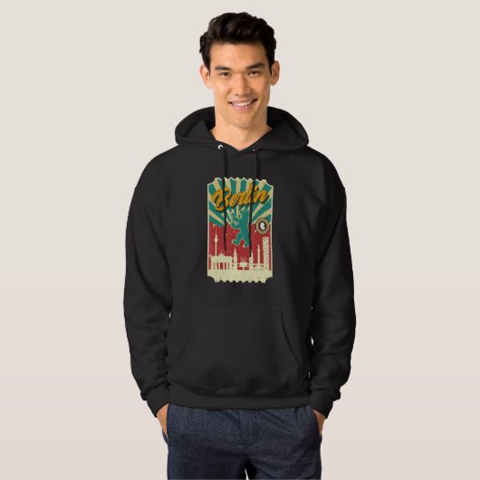Berlin bij Alexanderplatz Berlin Beer Boy Duitslan Hoodie (Voorkant volledig)