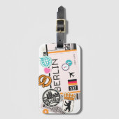 BERLIN BOARDING PASSES PHONE BAGAGELABEL (Voorkant (verticaal))