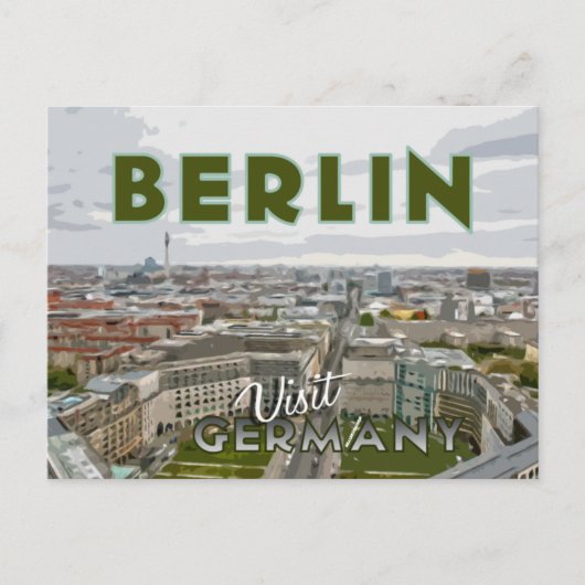 Berlin, carte postale de la série Visit... (Devant)
